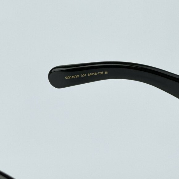 Gucci GG1403S 001 BRAND NEW Sunglasses Black Grey Unisex Rectangle